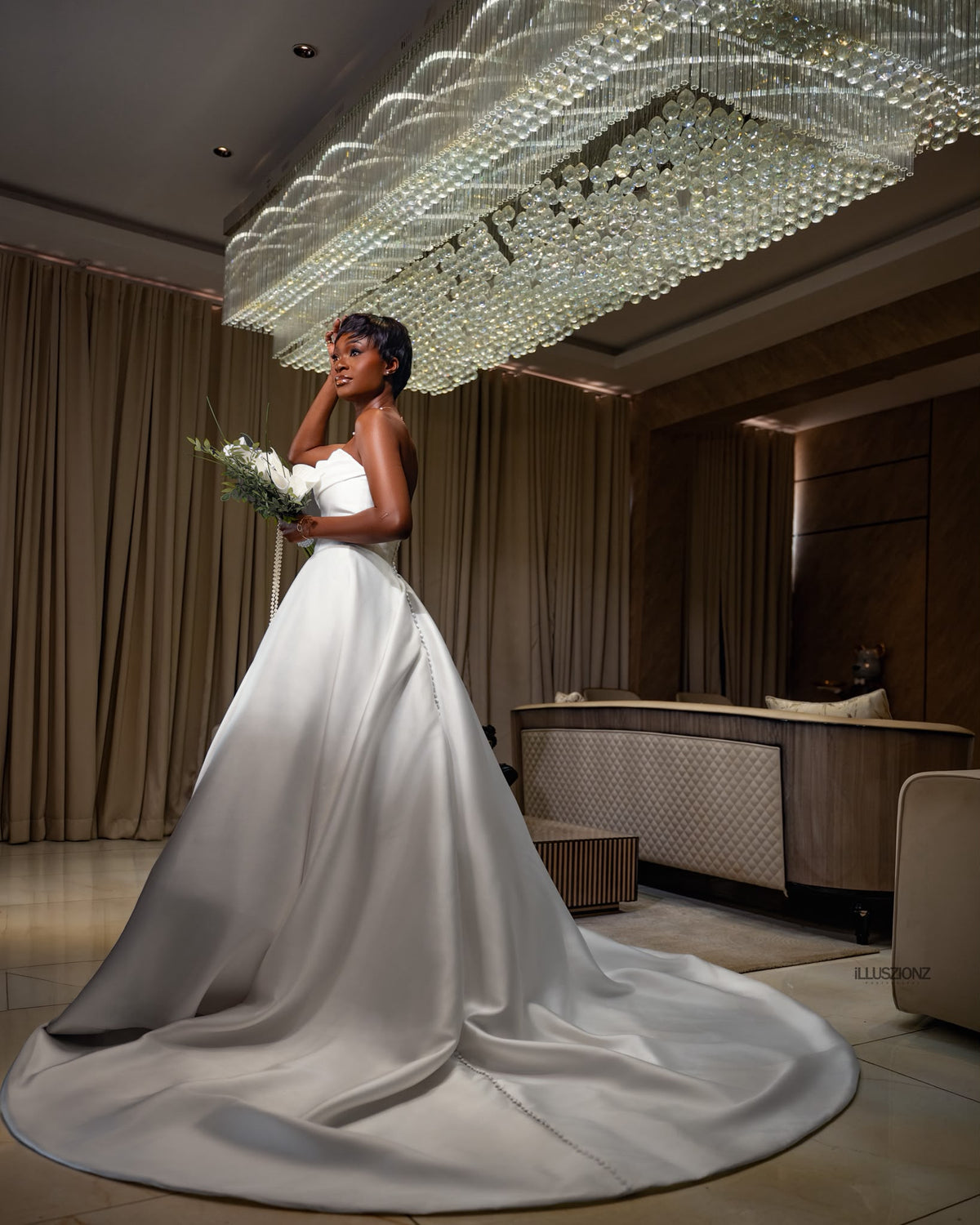 Tolumi bridal gown, full-length view