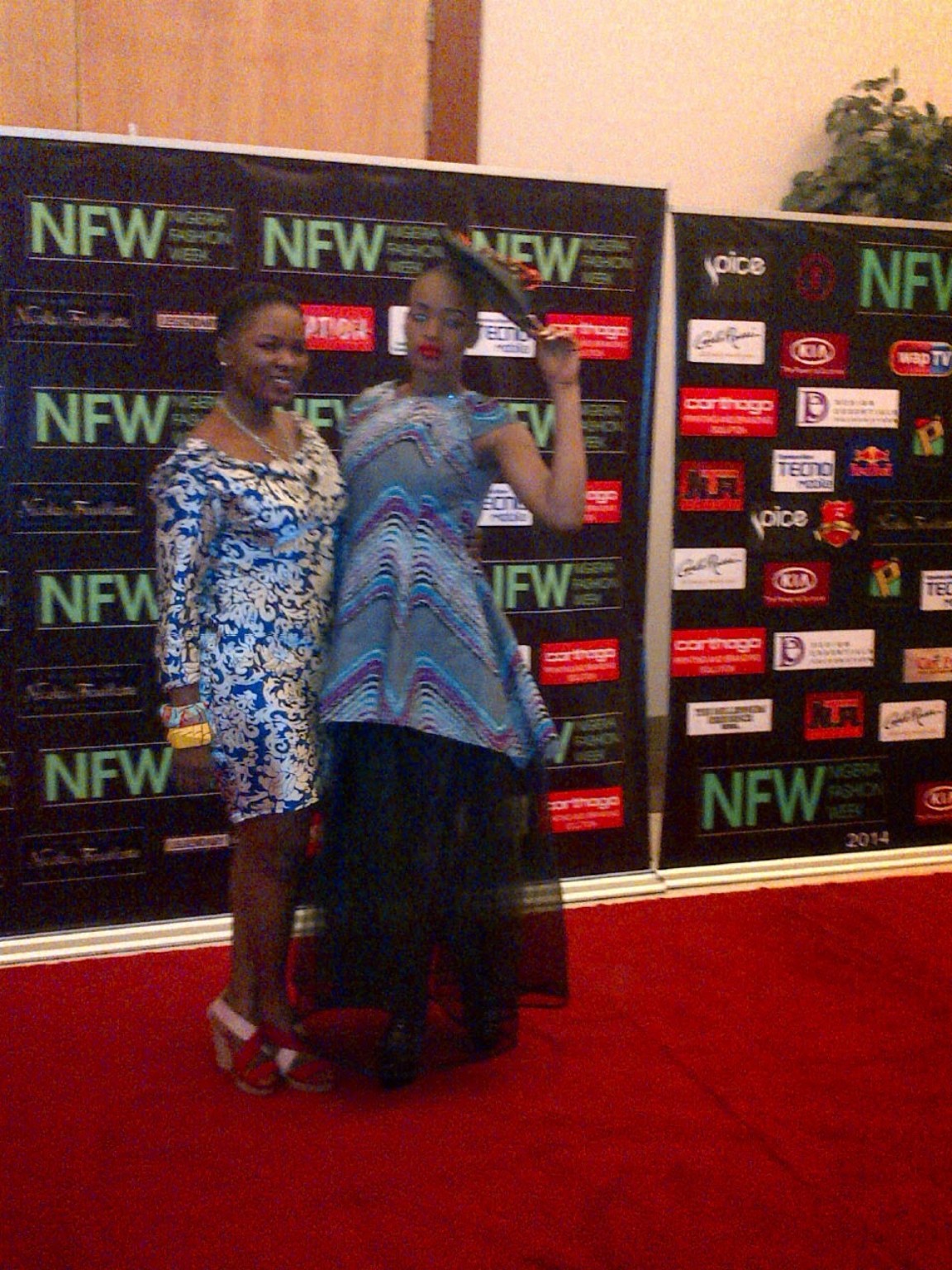 Tolumi at Nigeria Fashion Week red carpet