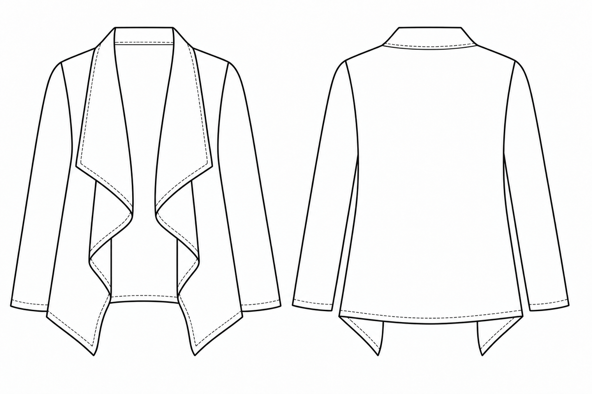 Tito Waterfall Jacket Sewing Pattern