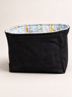 Reversible Fabric Basket sewing pattern - dark denim side
