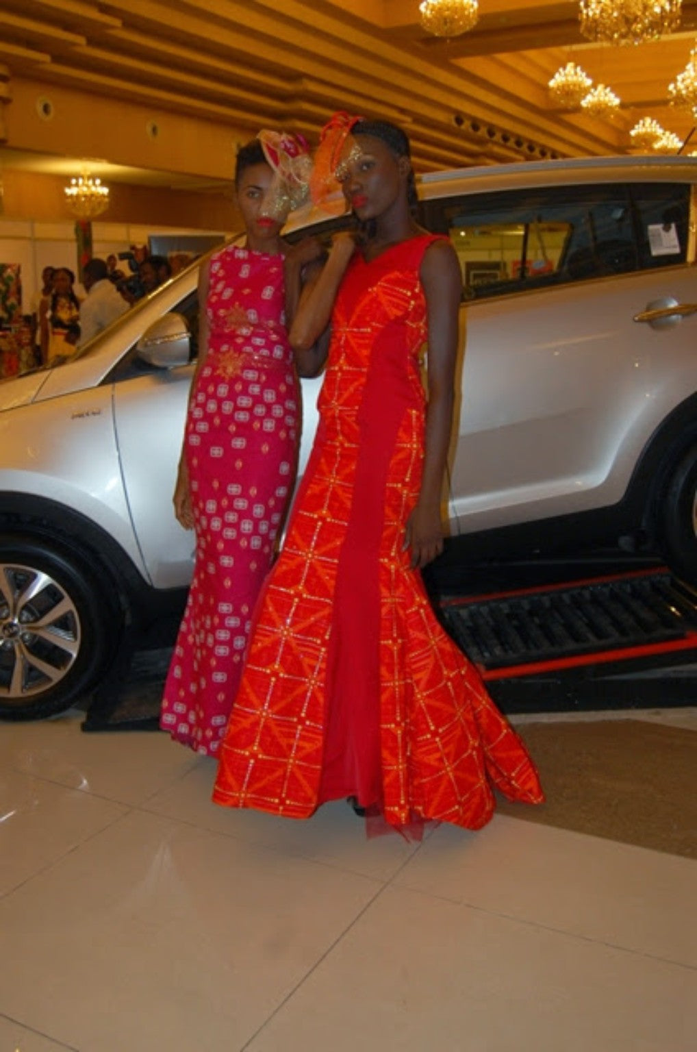 Two fashion looks photographed at Nigeria Fashion Week